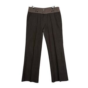 Sandro Sportswear Wide Leg suit Trouser Pants Brown Womens 10 Workwear